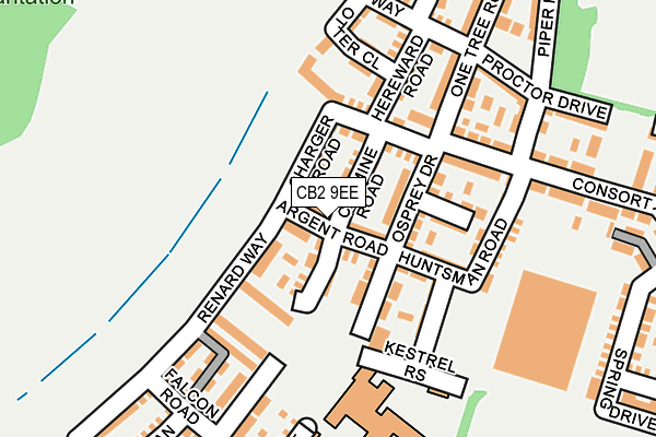 CB2 9EE map - OS OpenMap – Local (Ordnance Survey)