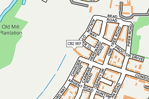 CB2 9EF map - OS OpenMap – Local (Ordnance Survey)