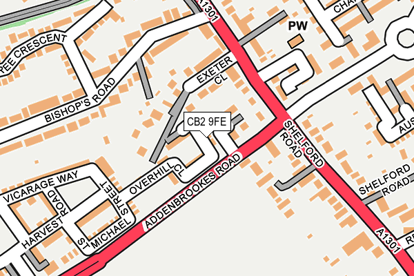 CB2 9FE map - OS OpenMap – Local (Ordnance Survey)