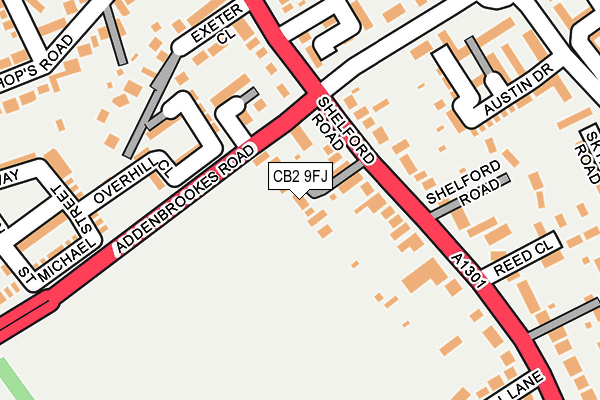 CB2 9FJ map - OS OpenMap – Local (Ordnance Survey)