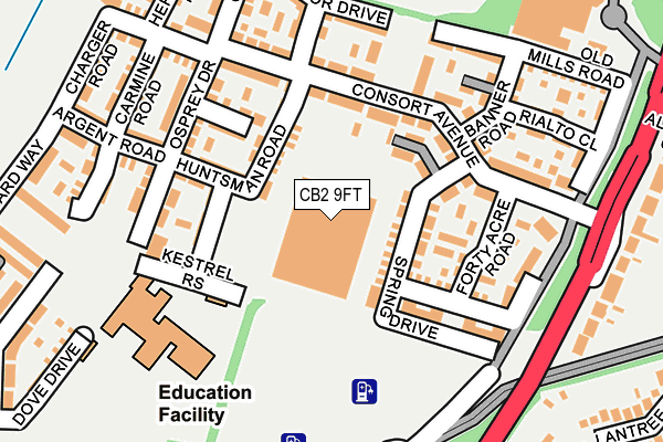 CB2 9FT map - OS OpenMap – Local (Ordnance Survey)
