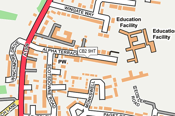 CB2 9HT map - OS OpenMap – Local (Ordnance Survey)