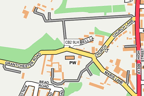 CB2 9LH map - OS OpenMap – Local (Ordnance Survey)
