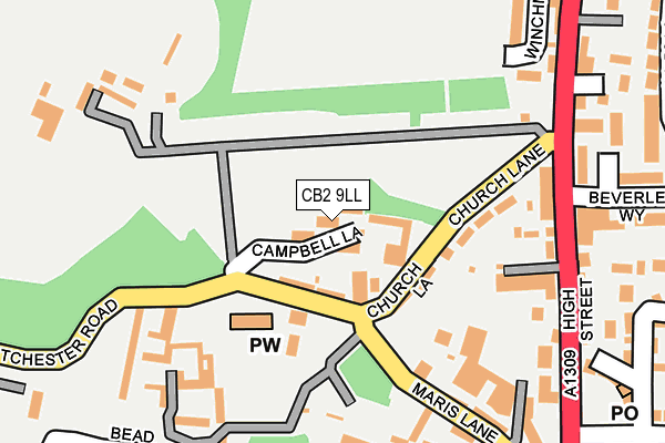 CB2 9LL map - OS OpenMap – Local (Ordnance Survey)