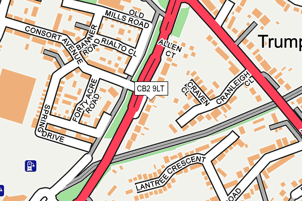 CB2 9LT map - OS OpenMap – Local (Ordnance Survey)