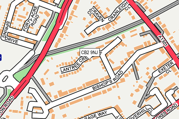 CB2 9NJ map - OS OpenMap – Local (Ordnance Survey)