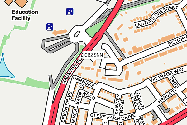 CB2 9NN map - OS OpenMap – Local (Ordnance Survey)