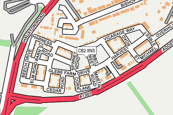 CB2 9NS map - OS OpenMap – Local (Ordnance Survey)
