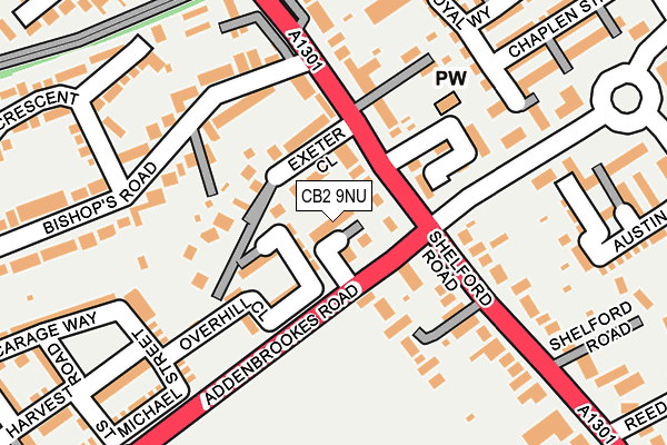 CB2 9NU map - OS OpenMap – Local (Ordnance Survey)