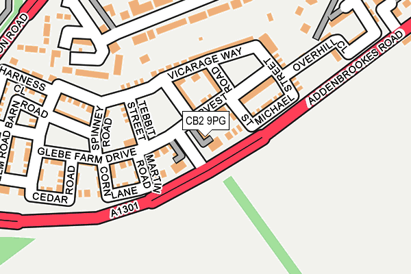 CB2 9PG map - OS OpenMap – Local (Ordnance Survey)