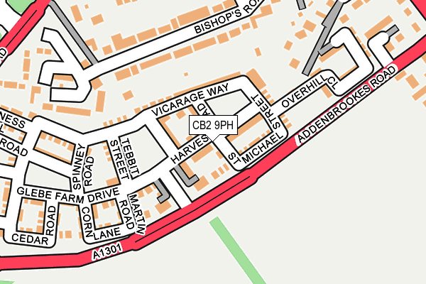 CB2 9PH map - OS OpenMap – Local (Ordnance Survey)