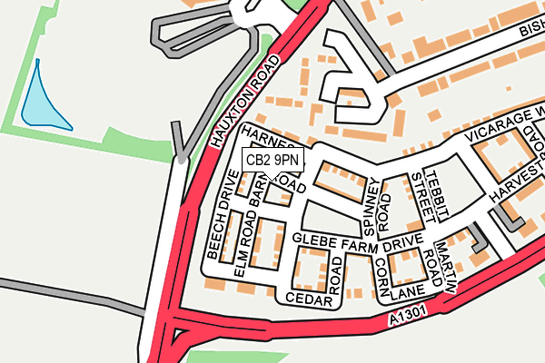 CB2 9PN map - OS OpenMap – Local (Ordnance Survey)