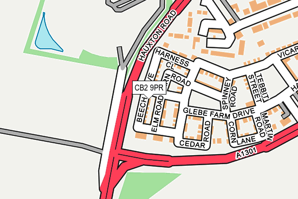 CB2 9PR map - OS OpenMap – Local (Ordnance Survey)