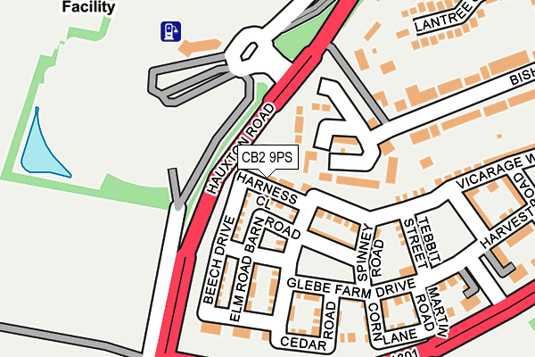 CB2 9PS map - OS OpenMap – Local (Ordnance Survey)