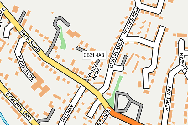 CB21 4AB map - OS OpenMap – Local (Ordnance Survey)