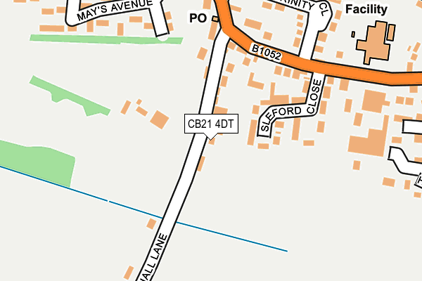 CB21 4DT map - OS OpenMap – Local (Ordnance Survey)