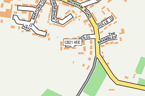 CB21 4EE map - OS OpenMap – Local (Ordnance Survey)