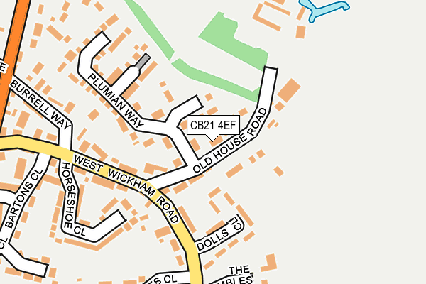 CB21 4EF map - OS OpenMap – Local (Ordnance Survey)