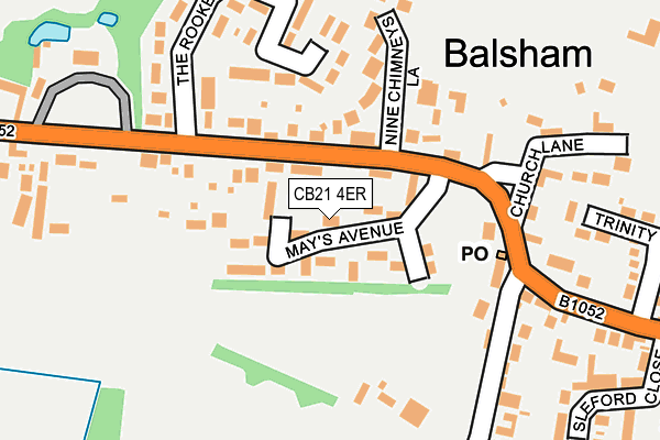 CB21 4ER map - OS OpenMap – Local (Ordnance Survey)