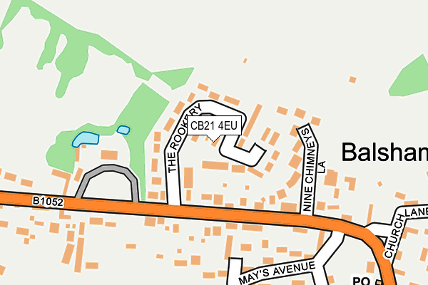 CB21 4EU map - OS OpenMap – Local (Ordnance Survey)