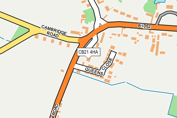 CB21 4HA map - OS OpenMap – Local (Ordnance Survey)