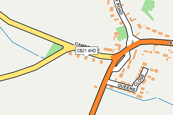 CB21 4HD map - OS OpenMap – Local (Ordnance Survey)
