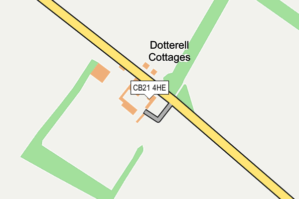 CB21 4HE map - OS OpenMap – Local (Ordnance Survey)