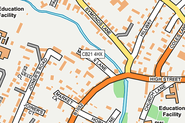 CB21 4HX map - OS OpenMap – Local (Ordnance Survey)