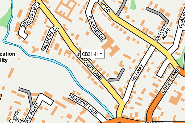 CB21 4HY map - OS OpenMap – Local (Ordnance Survey)
