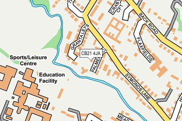 CB21 4JA map - OS OpenMap – Local (Ordnance Survey)