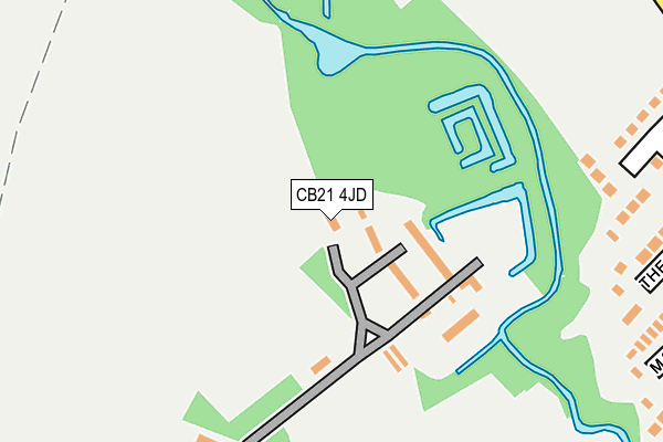 CB21 4JD map - OS OpenMap – Local (Ordnance Survey)