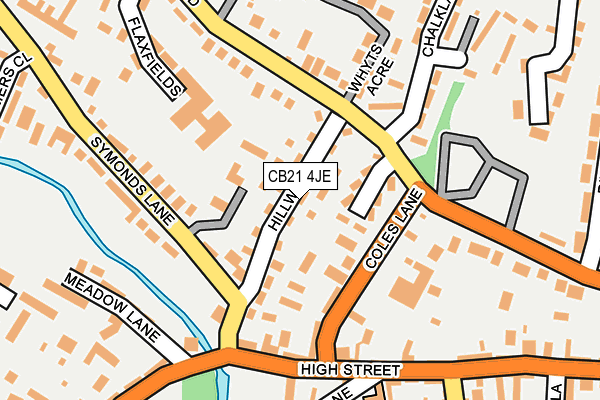 CB21 4JE map - OS OpenMap – Local (Ordnance Survey)