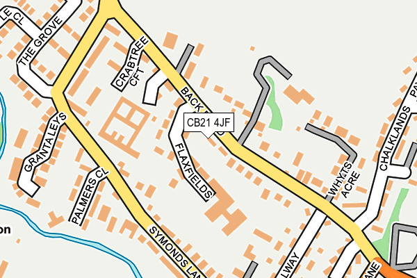 CB21 4JF map - OS OpenMap – Local (Ordnance Survey)