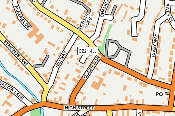 CB21 4JJ map - OS OpenMap – Local (Ordnance Survey)