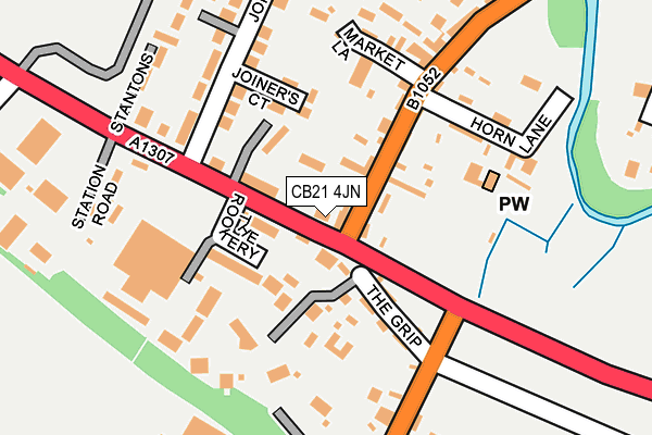 CB21 4JN map - OS OpenMap – Local (Ordnance Survey)