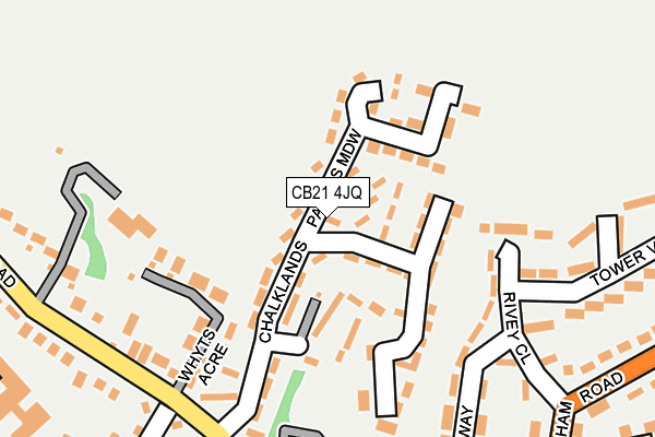 CB21 4JQ map - OS OpenMap – Local (Ordnance Survey)