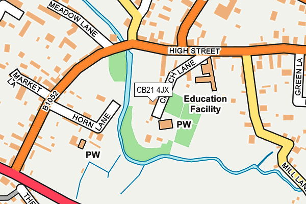 CB21 4JX map - OS OpenMap – Local (Ordnance Survey)