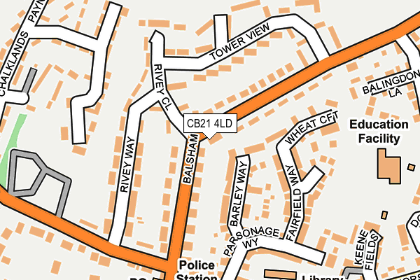 CB21 4LD map - OS OpenMap – Local (Ordnance Survey)