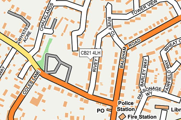 CB21 4LH map - OS OpenMap – Local (Ordnance Survey)