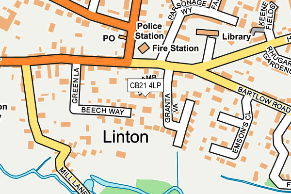 CB21 4LP map - OS OpenMap – Local (Ordnance Survey)