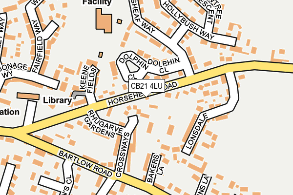 CB21 4LU map - OS OpenMap – Local (Ordnance Survey)