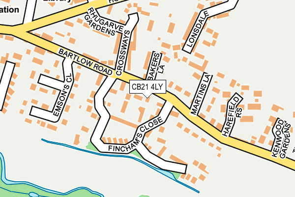 CB21 4LY map - OS OpenMap – Local (Ordnance Survey)