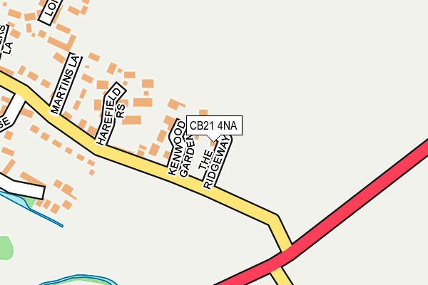 CB21 4NA map - OS OpenMap – Local (Ordnance Survey)