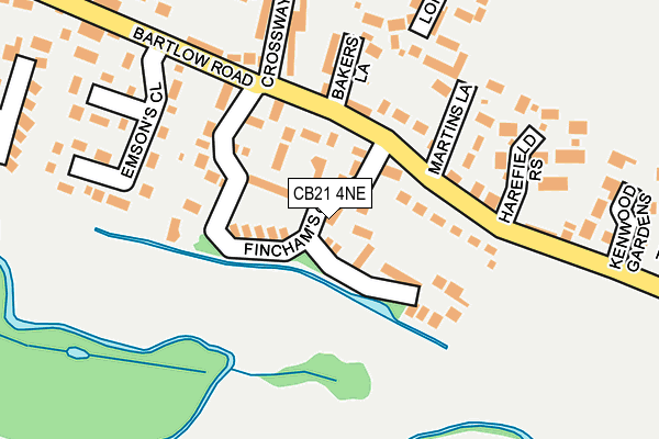 CB21 4NE map - OS OpenMap – Local (Ordnance Survey)