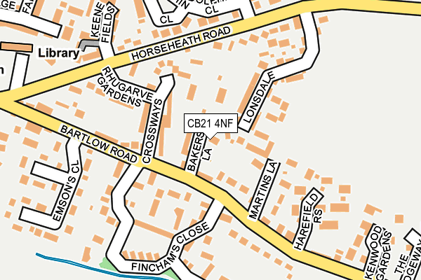 CB21 4NF map - OS OpenMap – Local (Ordnance Survey)