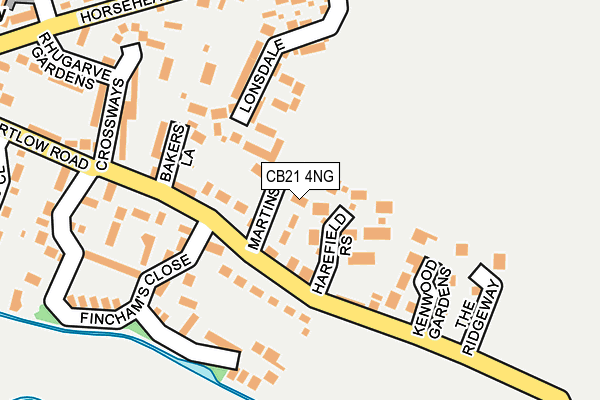 CB21 4NG map - OS OpenMap – Local (Ordnance Survey)