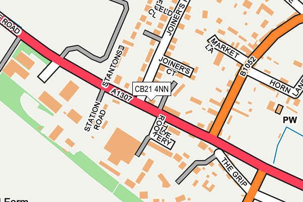 CB21 4NN map - OS OpenMap – Local (Ordnance Survey)