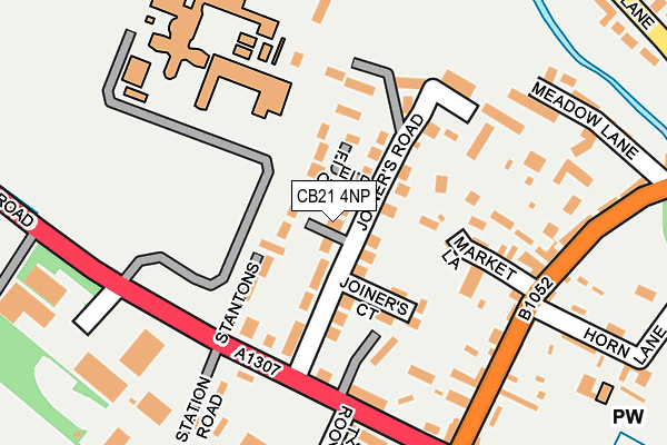 CB21 4NP map - OS OpenMap – Local (Ordnance Survey)