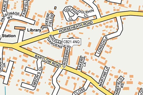 CB21 4NQ map - OS OpenMap – Local (Ordnance Survey)