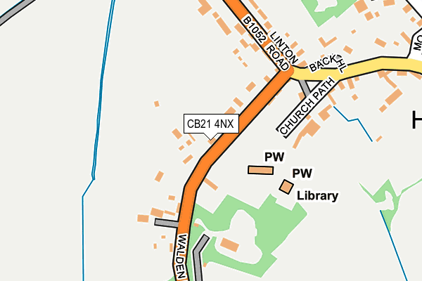 CB21 4NX map - OS OpenMap – Local (Ordnance Survey)